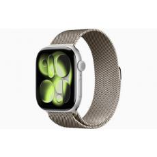 Apple Watch Series 11 | GPS   Cellular, 46mm Silver Aluminium Case with Natural Milanese Loop